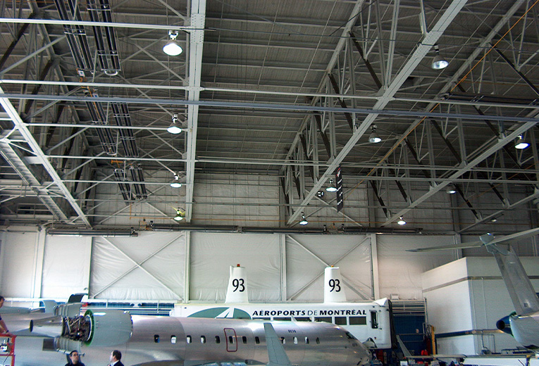 Infrared Heater Airplane Hanger