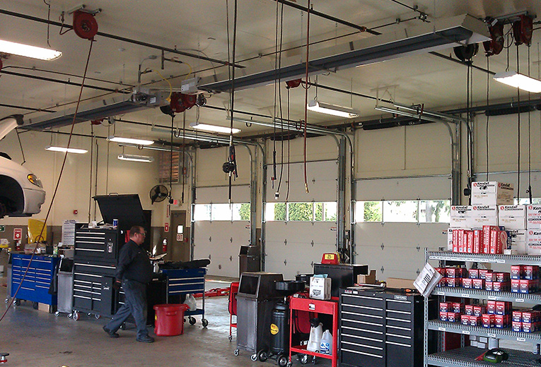 Infrared Heater Car Repair Garage